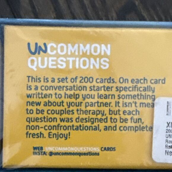 Uncommon Questions for Couples – 200 Card Prompts - Picture 6 of 6